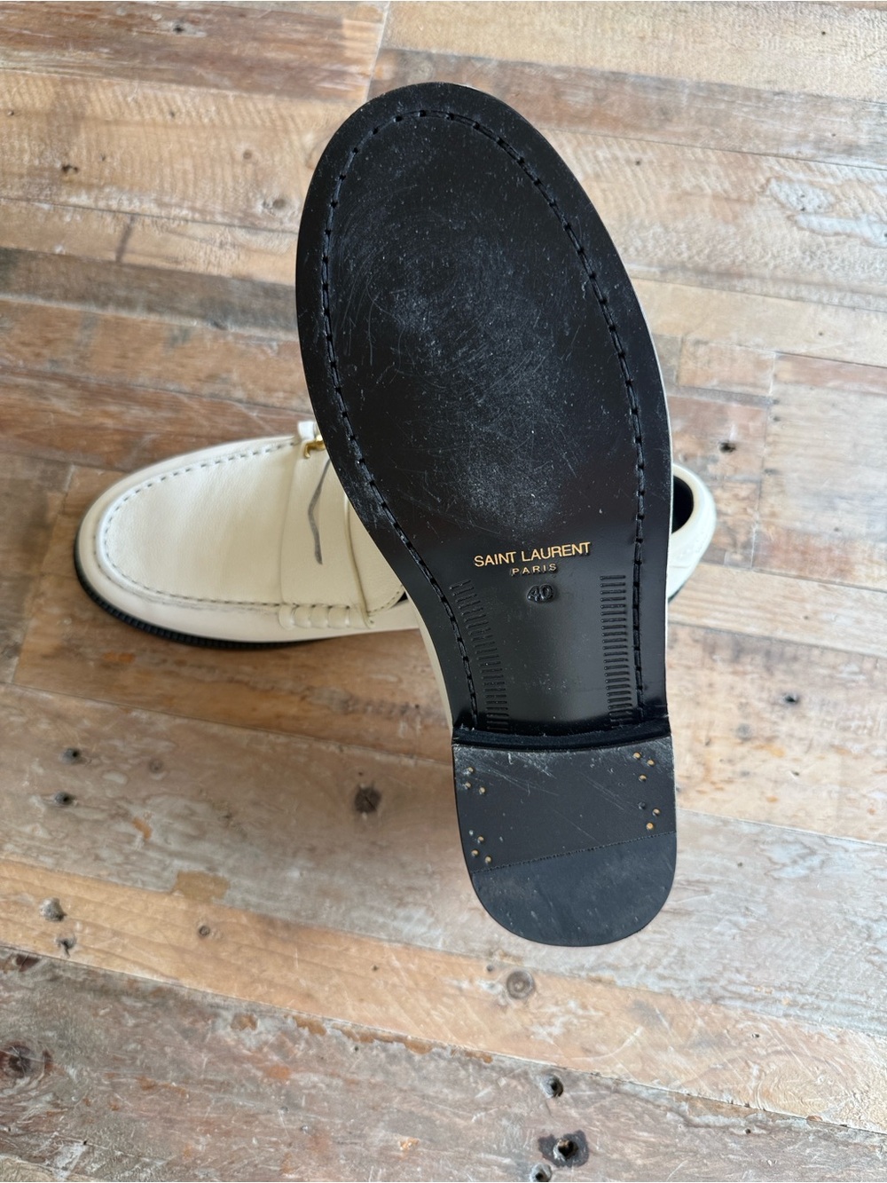SAINT LAURENT Le Loafer in Pearl - Picture 8 of 9